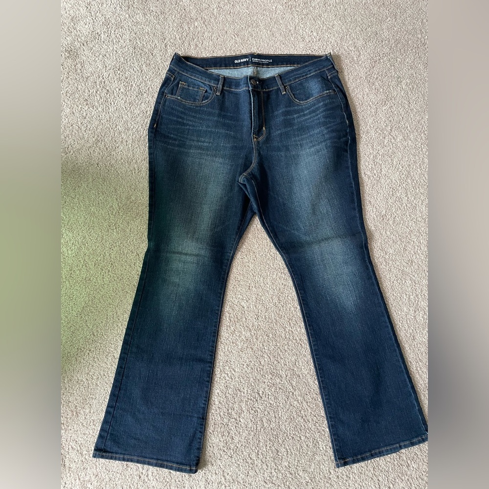 Old Navy Blue Flare Wide Leg Jeans
